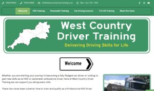 West Country Driver Training Website with Booking Facility
